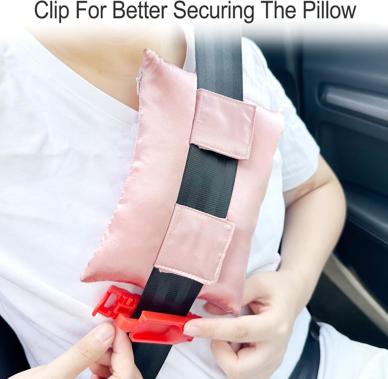 HapiPoppy Port Pillows Chemo Port Pillow for Seatbelt Pacemaker Chest Protector Chemo Patients Cancer Open-Heart Incision Recovery Post Surgery Support Cushion Gifts, Silky Satin Coral - Image 4